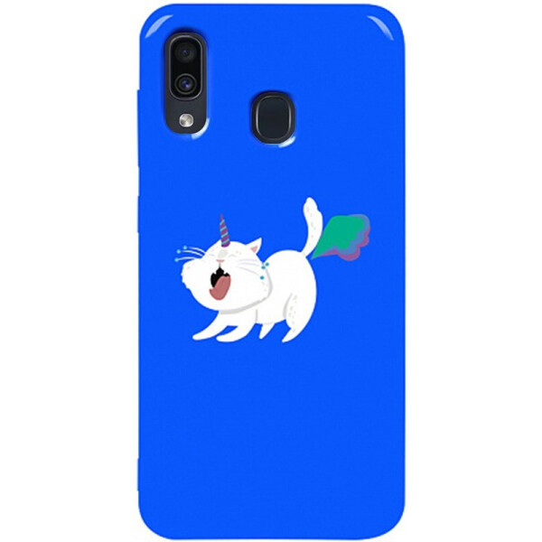 

Чехол-накладка TOTO Pure Tpu 2mm Print Case Samsung Galaxy A20/A30 #6 Cat Puk Blue