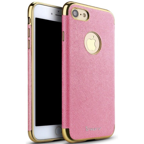 

Чехол-накладка Ipaky Chrome connector + Leather Back case iPhone 7 Plus Pink/Gold