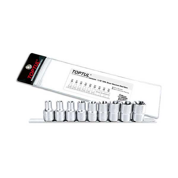 

Набор Головок Torx На Планке Toptul 1/2" E10-E24 9Ед. Gaag0901