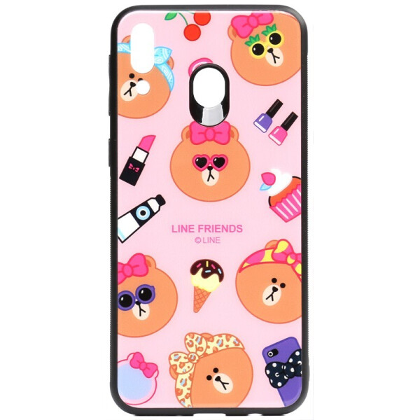 

Чехол-накладка TOTO Cartoon Print Glass Case для Samsung Galaxy M20 Line friends Linc