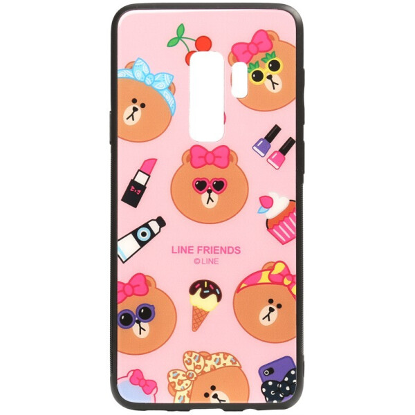 

Чехол-накладка TOTO Cartoon Print Glass Case для Samsung Galaxy S9+ Line friends Linc