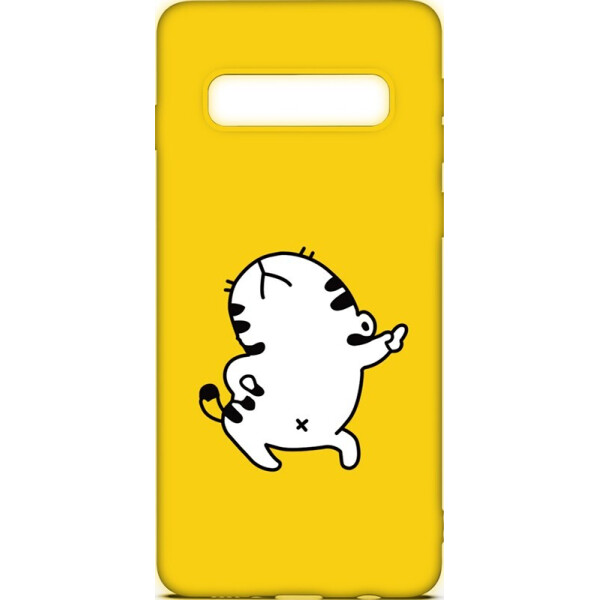

Чехол-накладка TOTO Cartoon Soft Silicone TPU Case Samsung Galaxy S10+ Cat Yellow