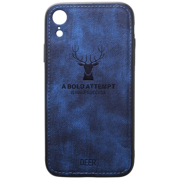 

Чехол-накладка TOTO Deer Shell With Leather Effect Case для Apple iPhone Xr Dark Blue