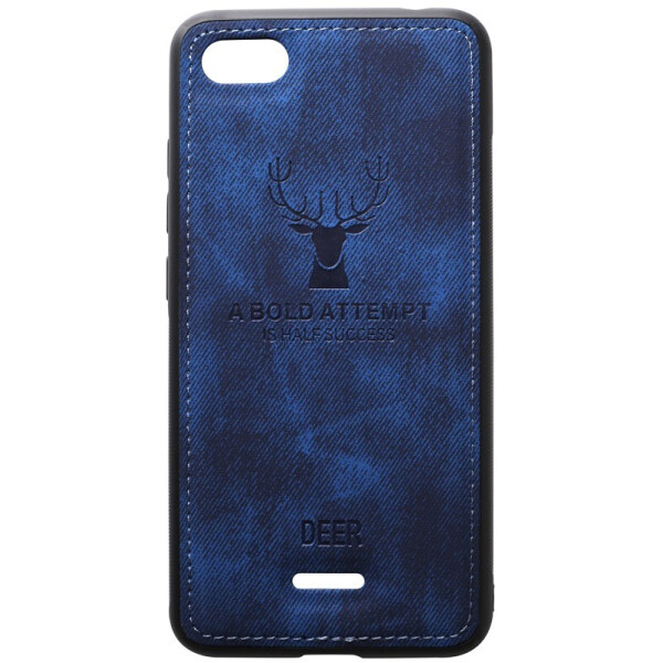 

Чехол-накладка TOTO Deer Shell With Leather Effect Case для Xiaomi Redmi 6A Dark Blue
