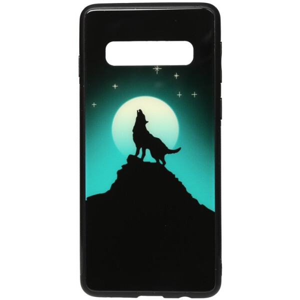 

Чехол-накладка TOTO Night Light Print Glass Case для Samsung Galaxy S10+ Howling Wolf