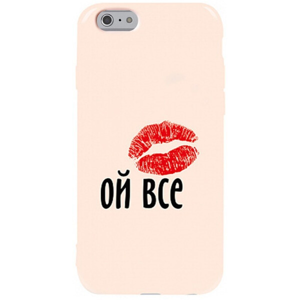 

Чехол-накладка TOTO Pure Tpu 2mm Print Case Apple iPhone 6/6s #52 Oyvse Sand pink
