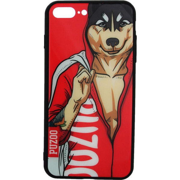 

Чехол-накладка PUZOO Glass Printing with TPU Yuppie iPhone 7 Plus /8 Plus Red Du