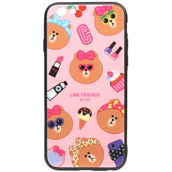 

Чехол-накладка TOTO Cartoon Print Glass Case для Apple iPhone 6/6s Line friends Linc