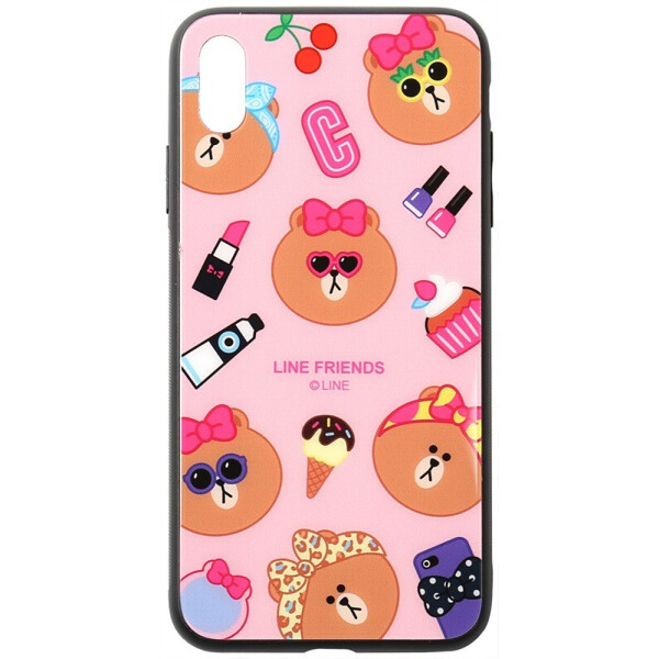 

Чехол-накладка TOTO Cartoon Print Glass Case для Apple iPhone X/Xs Line friends Linc