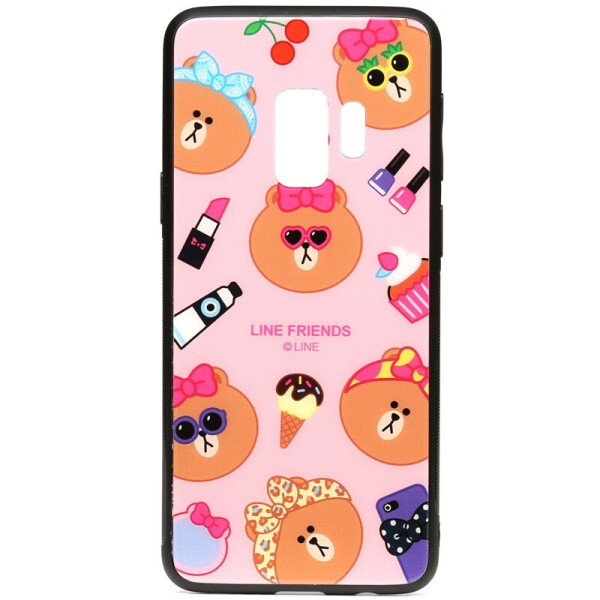 

Чехол-накладка TOTO Cartoon Print Glass Case для Samsung Galaxy S9 Line friends Linc