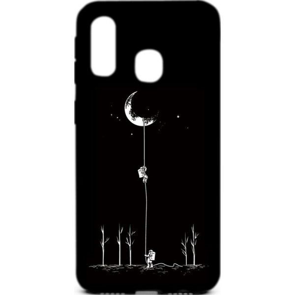 

Чехол-накладка TOTO Cartoon Soft Silicone TPU Case Samsung Galaxy A40 Moon Black