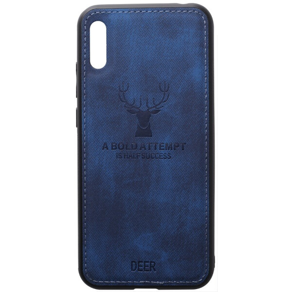 

Чехол-накладка TOTO Deer Shell With Leather Effect Case для Huawei Y6 2019 Dark Blue