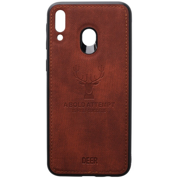

Чехол-накладка TOTO Deer Shell With Leather Effect Case для Samsung Galaxy M20 Brown