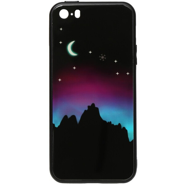 

Чехол-накладка TOTO Night Light Print Glass Case для Apple iPhone SE/5s/5 Young Moon