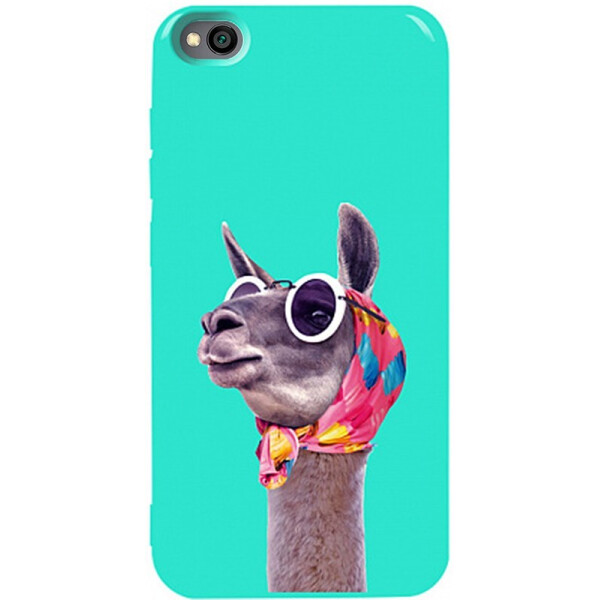

Чехол-накладка TOTO Pure Tpu 2mm Print Case Xiaomi Redmi Go #8 Lama Glasses Mint