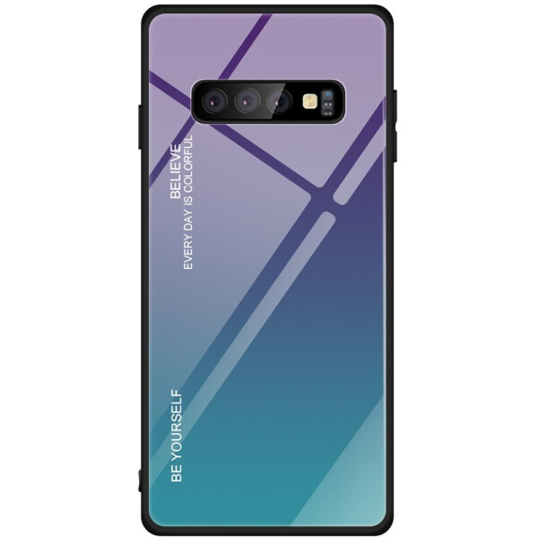 

Чехол-накладка TOTO Tempered Glass Phone Case Gradient для Samsung Galaxy S10 Purple