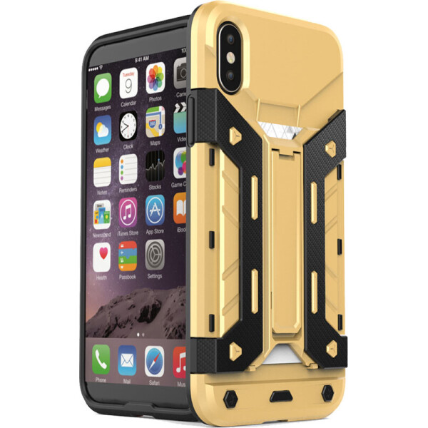 

Чехол-накладка TOTO With Card insert function Amor Back Cover case iPhone X Gold