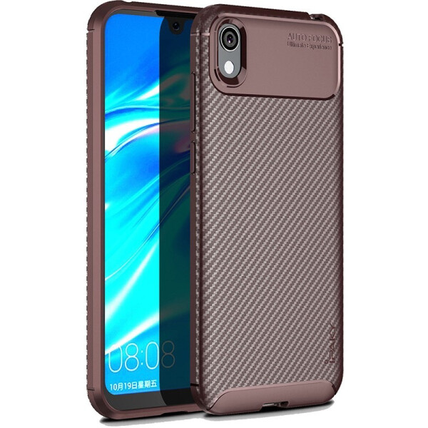 

Чехол-накладка Ipaky Carbon Fiber Series/Soft TPU Case для Huawei Y5 2019 Brown