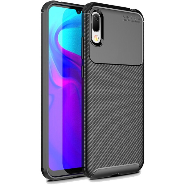

Чехол-накладка Ipaky Carbon Fiber Series/Soft TPU Case для Huawei Y6 2019 Black