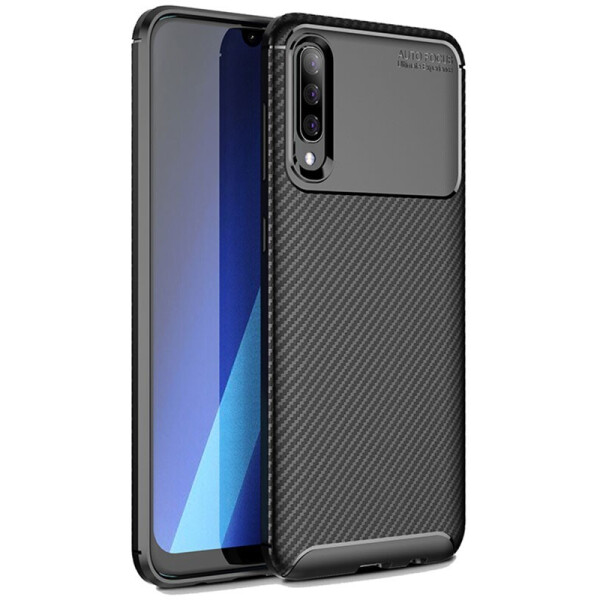 

Чехол-накладка Ipaky Carbon Fiber Series/Soft TPU Case для Samsung Galaxy A70 Black