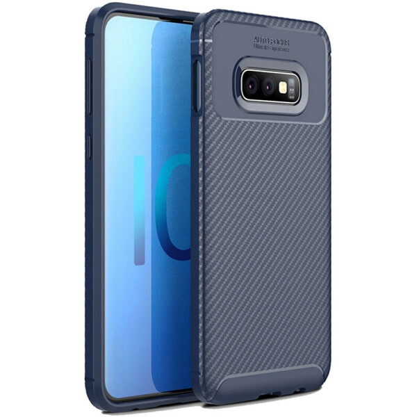

Чехол-накладка Ipaky Carbon Fiber Series/Soft TPU Case для Samsung Galaxy S10e Blue