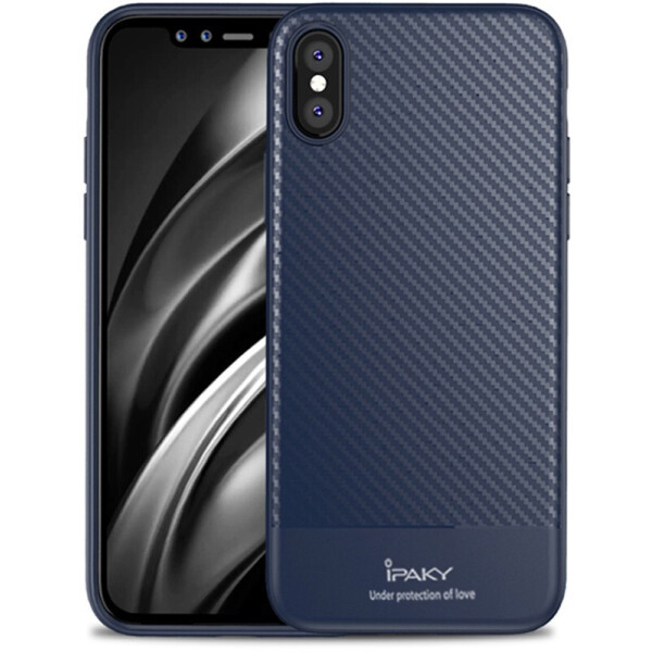 

Чехол-накладка Ipaky Carbon Fiber Series/TPU Case With Apple iPhone XS Max Blue