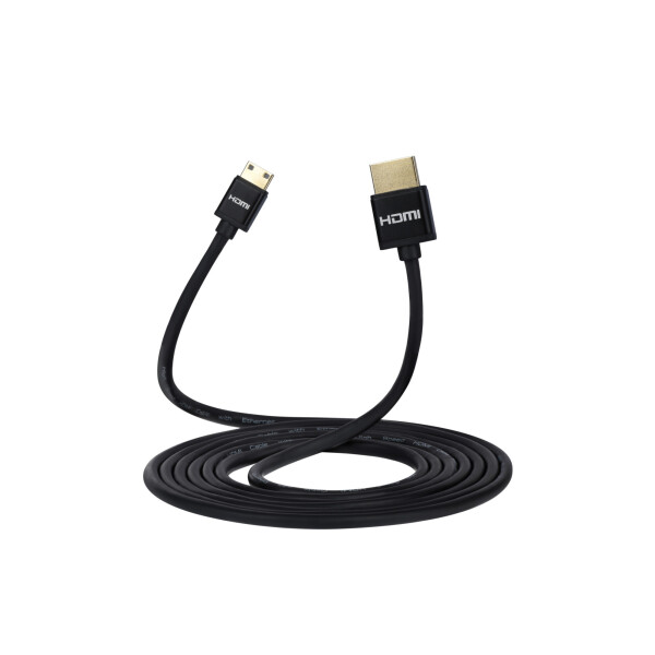 

2E Кабель Ultra Slim Hdmi 1.4 (Am/mini Am) High Speed, Aluminium, Black 2M
