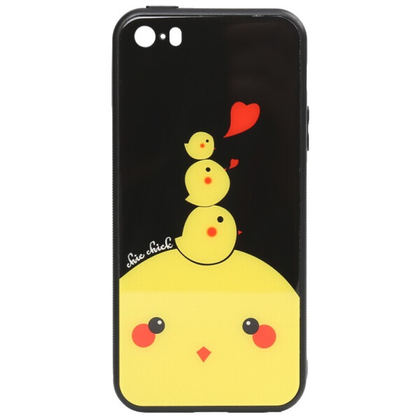 

Чехол-накладка TOTO Cartoon Print Glass Case для Apple iPhone SE/5S/5 Chicken Chick