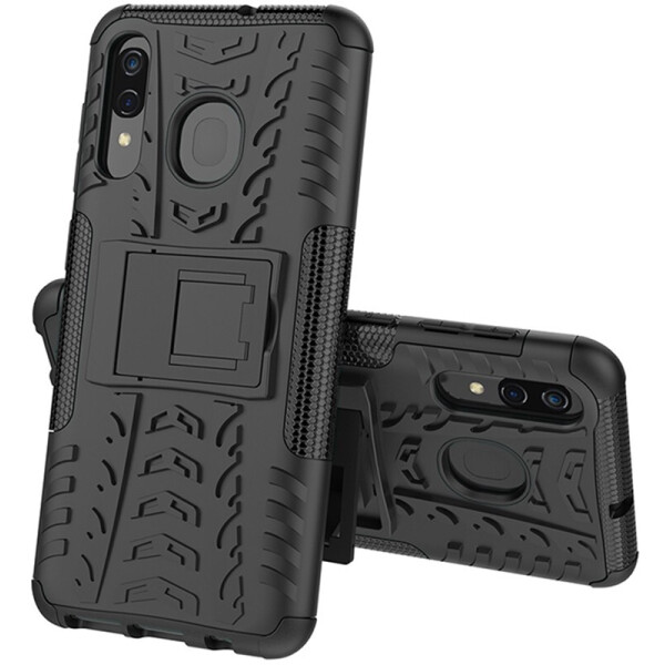 

Чехол-накладка TOTO Dazzle kickstand 2 in 1 phone case для Samsung Galaxy A30 Black