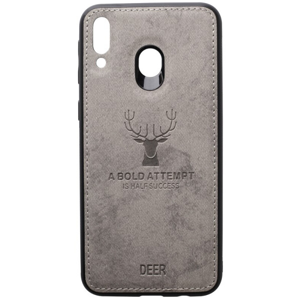 

Чехол-накладка TOTO Deer Shell With Leather Effect Case для Samsung Galaxy M20 Grey