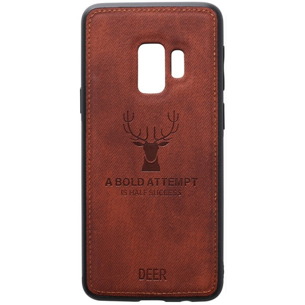 

Чехол-накладка TOTO Deer Shell With Leather Effect Case для Samsung Galaxy S9 Brown