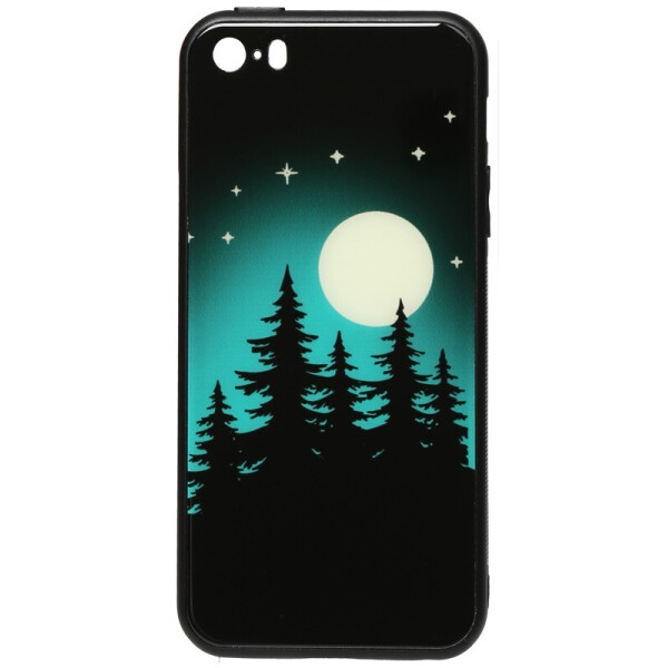 

Чехол-накладка TOTO Night Light Print Glass Case для Apple iPhone SE/5s/5 Full Moon