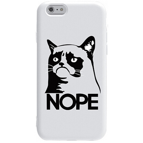

Чехол-накладка TOTO Pure Tpu 2mm Print Case Apple iPhone 6/6s #4 Cat Nope White