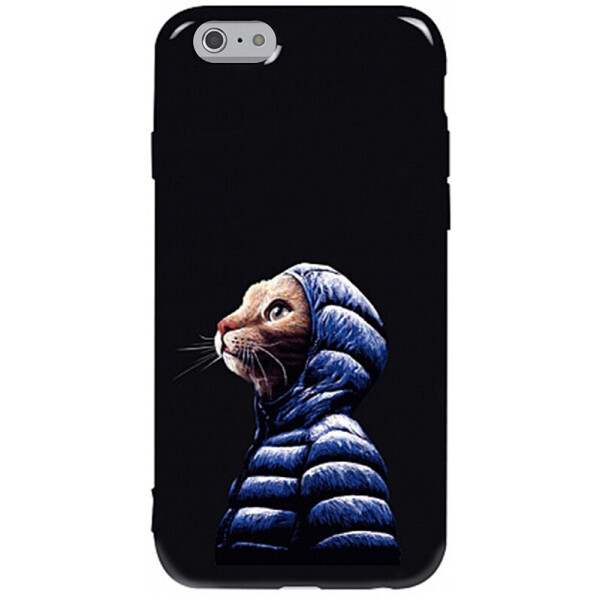 

Чехол-накладка TOTO Pure Tpu 2mm Print Case Apple iPhone 6/6s #76 Catcoat Black