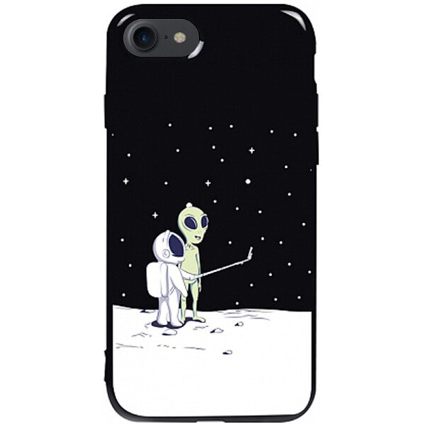 

Чехол-накладка TOTO Pure Tpu 2mm Print Case Apple iPhone 7/8 #40 Ufo Moon Black