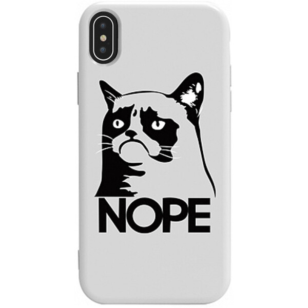 

Чехол-накладка TOTO Pure Tpu 2mm Print Case Apple iPhone X/XS #4 Cat Nope White