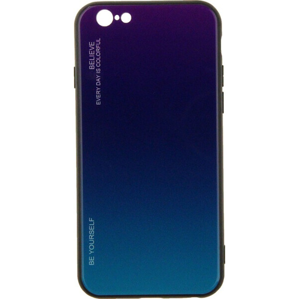 

Чехол-накладка TOTO Tempered Glass Phone Case Gradient для Apple iPhone 6/6S Purple