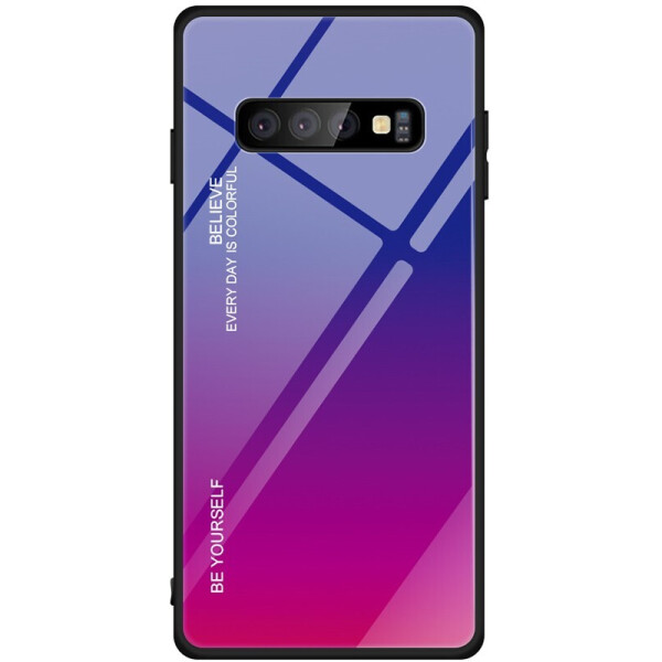 

Чехол-накладка TOTO Tempered Glass Phone Case Gradient для Samsung Galaxy S10 Lilac