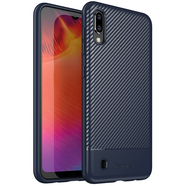 

Чехол-накладка Ipaky Carbon Fiber Series/TPU Case With Samsung Galaxy M10 Blue