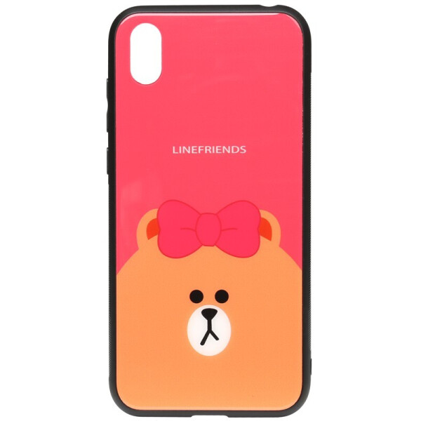 

Чехол-накладка TOTO Cartoon Print Glass Case для Huawei Y5 2019 Line friends Brown