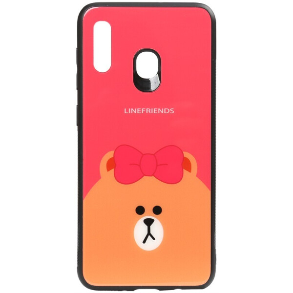 

Чехол-накладка TOTO Cartoon Print Glass Case для Huawei Y7 2019 Line friends Brown