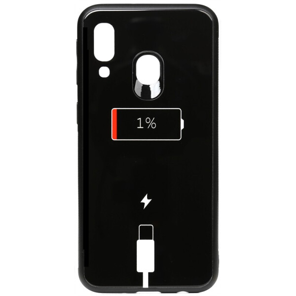 

Чехол-накладка TOTO Cartoon Print Glass Case для Samsung Galaxy A40 Battery Charge