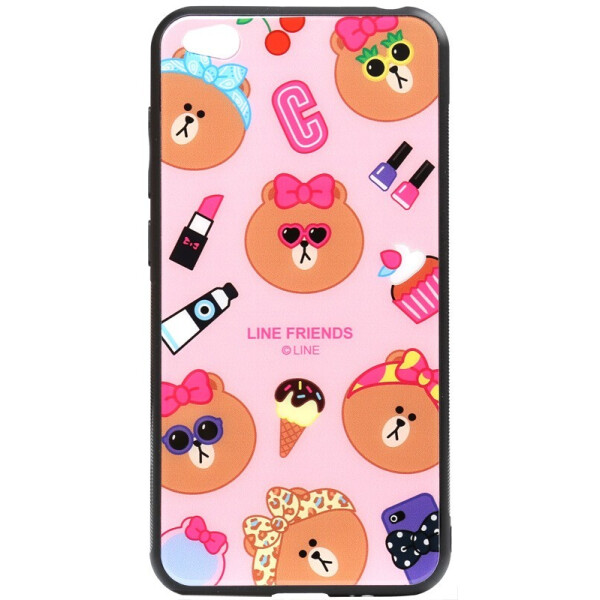 

Чехол-накладка TOTO Cartoon Print Glass Case для Xiaomi Redmi Go Line friends Linc