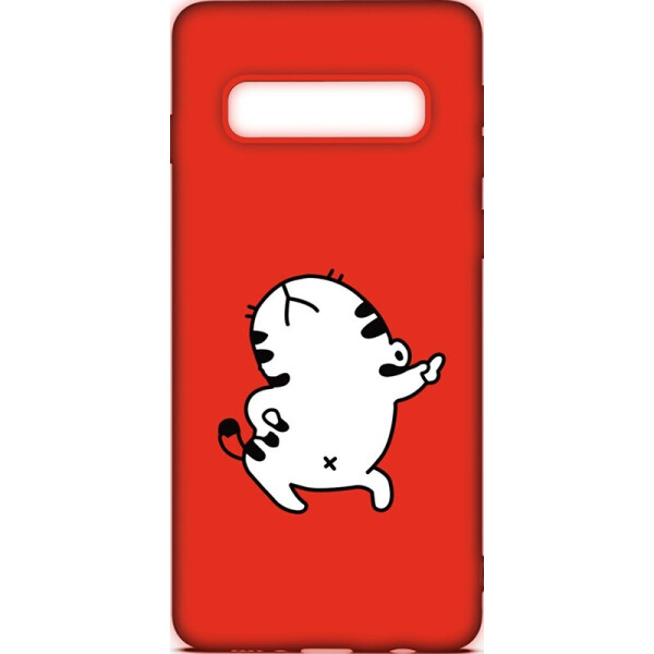 

Чехол-накладка TOTO Cartoon Soft Silicone TPU Case Samsung Galaxy S10+ Cat Red
