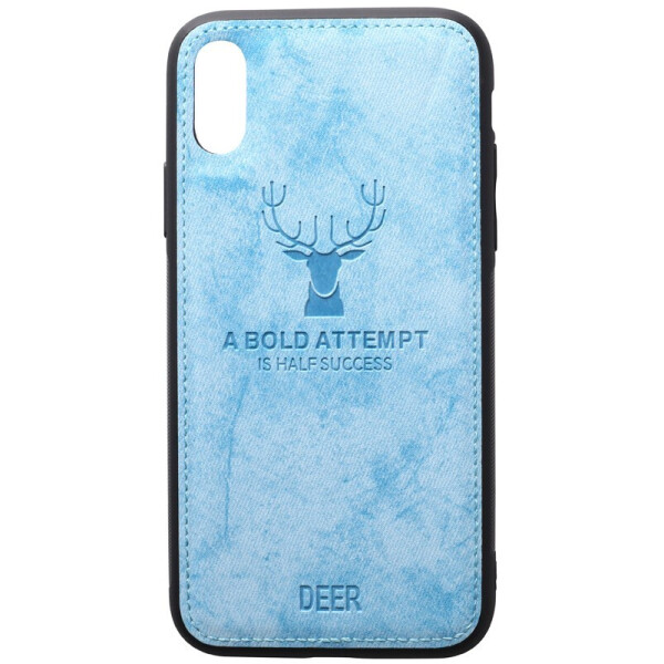 

Чехол-накладка TOTO Deer Shell With Leather Effect Case для Apple iPhone X/XS Blue