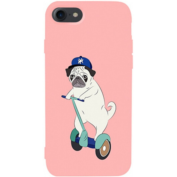 

Чехол-накладка TOTO Matt Tpu 2mm Print Case Apple iPhone 7/8 #2 Dog Skate Pink