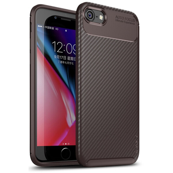 

Чехол-накладка Ipaky Carbon Fiber Series/Soft TPU Case для Apple iPhone 7/8 Brown
