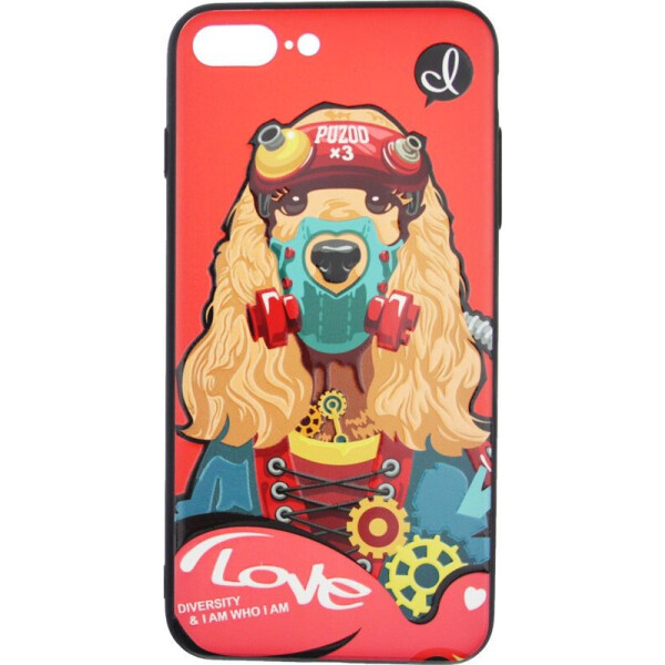 

Чехол-накладка PUZOO TPU with UV Printing Punk Phone iPhone 7 Plus/8 Plus Red