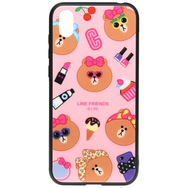 

Чехол-накладка TOTO Cartoon Print Glass Case для Huawei Y5 2019 Line friends Linc