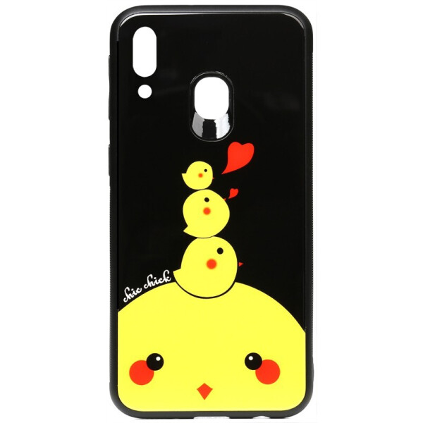 

Чехол-накладка TOTO Cartoon Print Glass Case для Samsung Galaxy M20 Chicken Chick